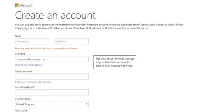 حساب مایکروسافت