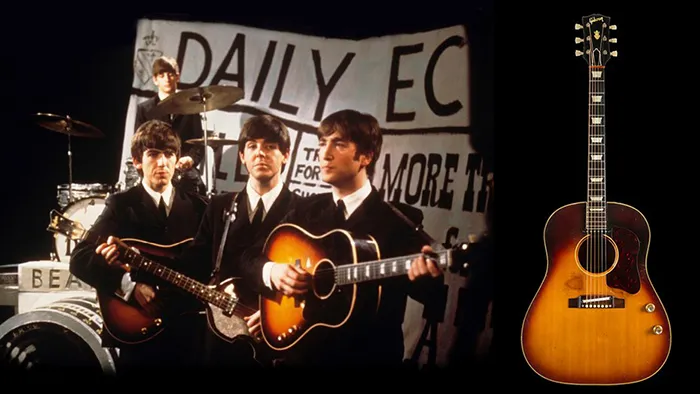 John-Lennon-and-the-Gibson-J-160E-guitar-that-sold-for-$2