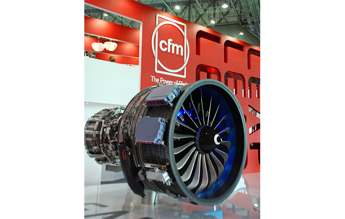 یک موتور جت عظیم الجثه ساخت کارخانه‌ی CFM