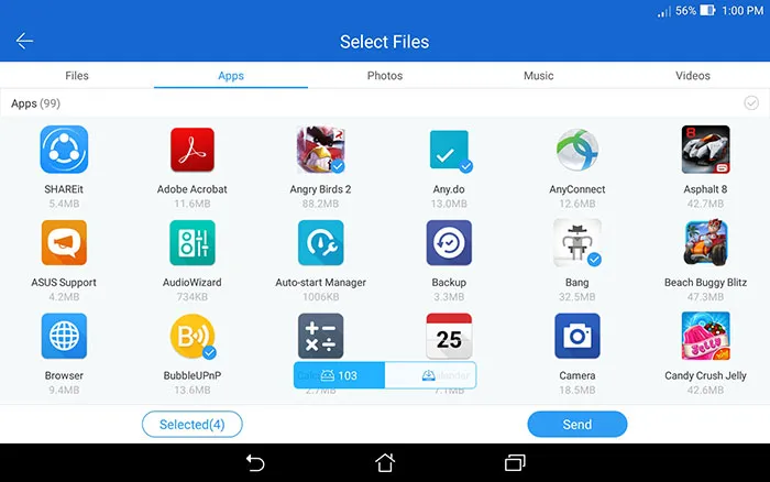 ارسال اپلیکیشن با SHAREit