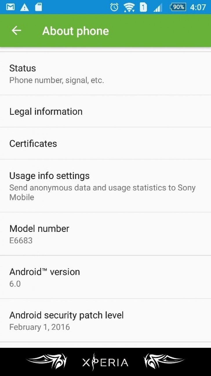 Xperia Z5 Android 6.0