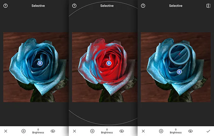 ویرایش حرفه ای عکس با Snapseed - ویرایش انتخابی ۱