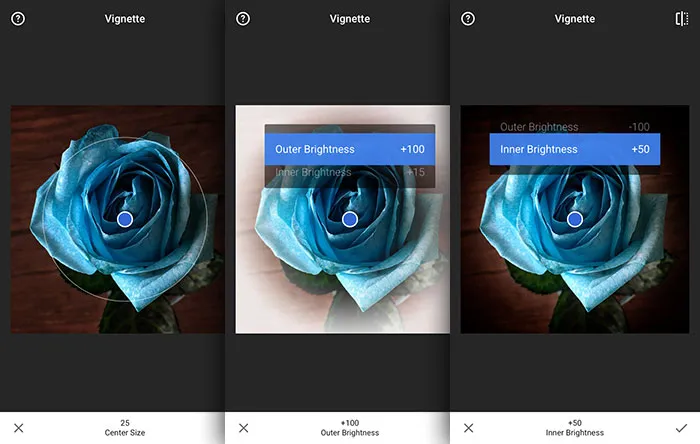 ویرایش حرفه ای عکس با Snapseed - حاشیه تصویر