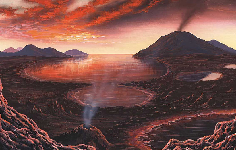 زمین اولیه شرایطی کاملا جهنمی داشت. ولی به نظر می‌رسد که حیات در همین محیط توانسته بوجود بیاید.