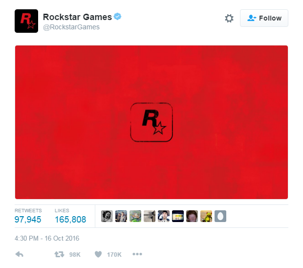 Rockstar Red Dead Sequel Tweet