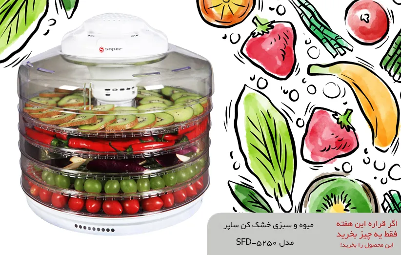 میوه و سبزی خشک کن ساپر