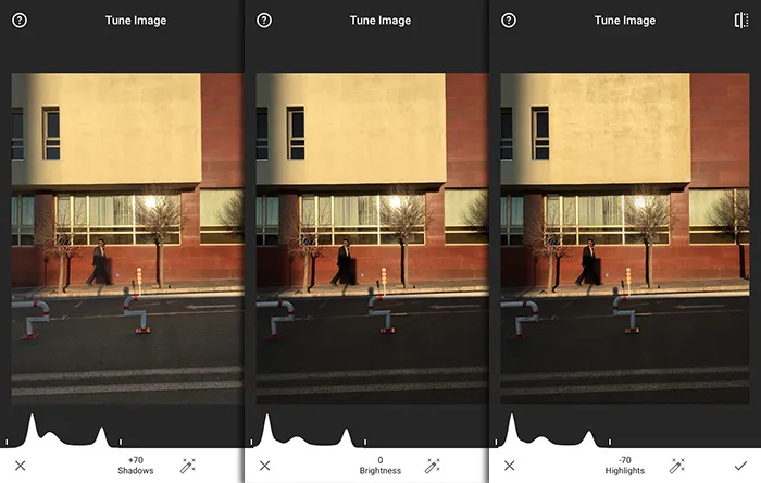 سایه‌ها (Shadows) و بخش‌های پرنور (Highlights)