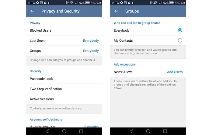قابلیت جدید تلگرام