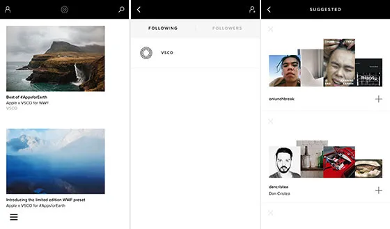 اپلیکیشن VSCO - انتشار عکس - عکاسی موبایل ۰۵