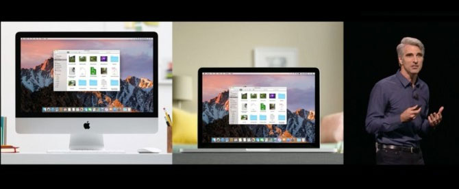 امکانات جدید MacOS Sierra - Shared Desktop