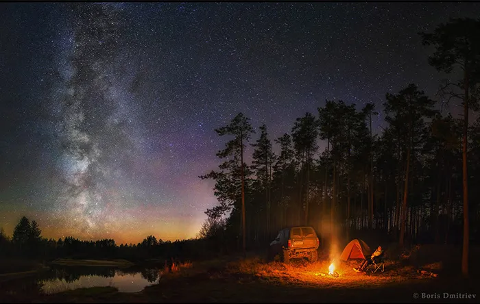 «آیین یکی شدن با طبیعت» عکسی است که بوریس دیمیتریف از روسیه گرفته و برنده‌ی جایزه‌ی سوم در بخش زیبایی آسمان شده است.