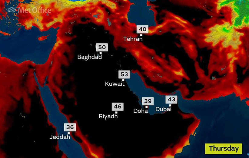 تهران گرم‌ترین