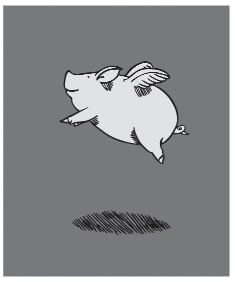 شکل ۳.۳ اثر هواخواهی است که خوک را به پرواز درمی‌آورد.