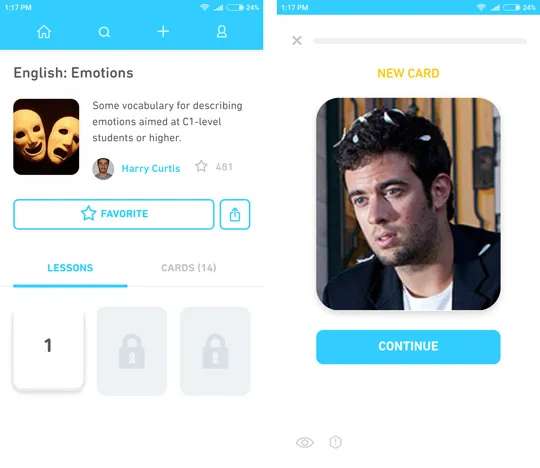 فلش کارت - اپلیکیشن تاینی کاردز