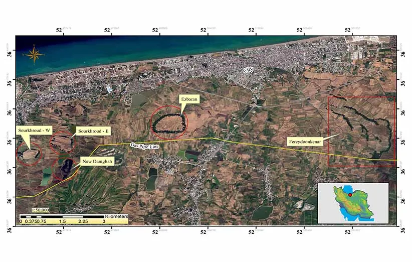 فریدونکنار نقشه