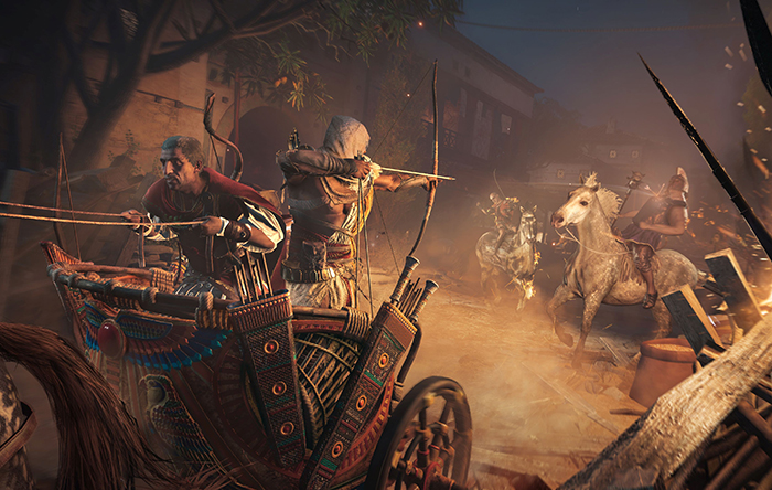 تصویری از بازی Assassins Creed Origins به هنگام تعقیب و گریز