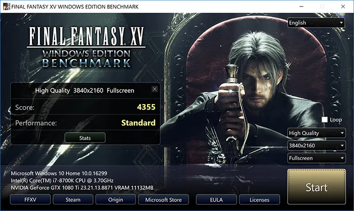 بنچمارک فاینال فانتزی ۱۵
