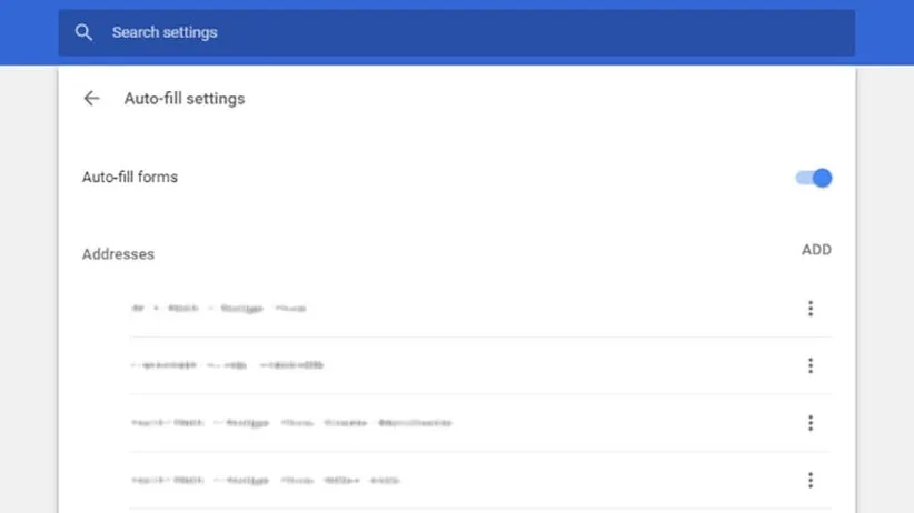 عملکرد نامناسب AutoFill