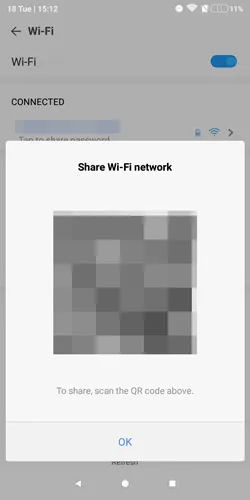 اشتراک‌گذاری رمز عبور وای‌فای