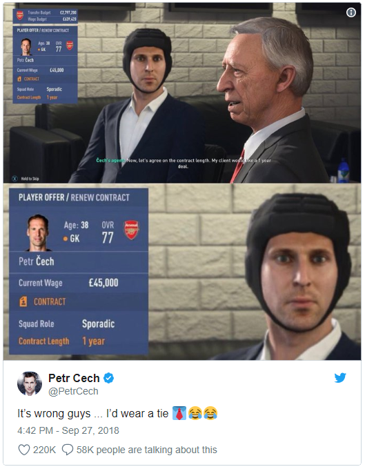پیتر چک بازی FIFA 19