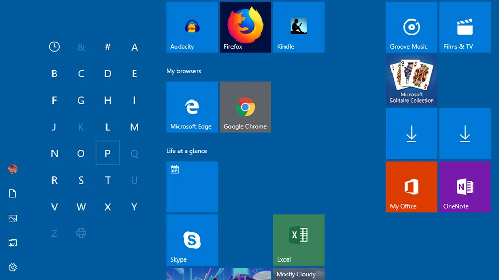 منوی استارت