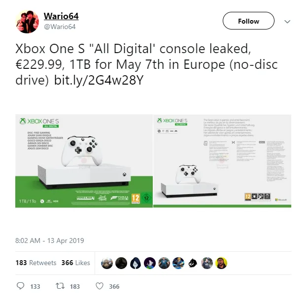 ایکس باکس وان بدون دیسک درایو