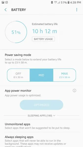 غیر فعال کردن اپ های سامسونگ
