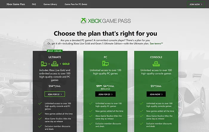 سرویس ایکس‌باکس گیم پس