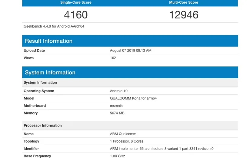 بنچمارک پردازنده کوالکام اسنپدراگون 865