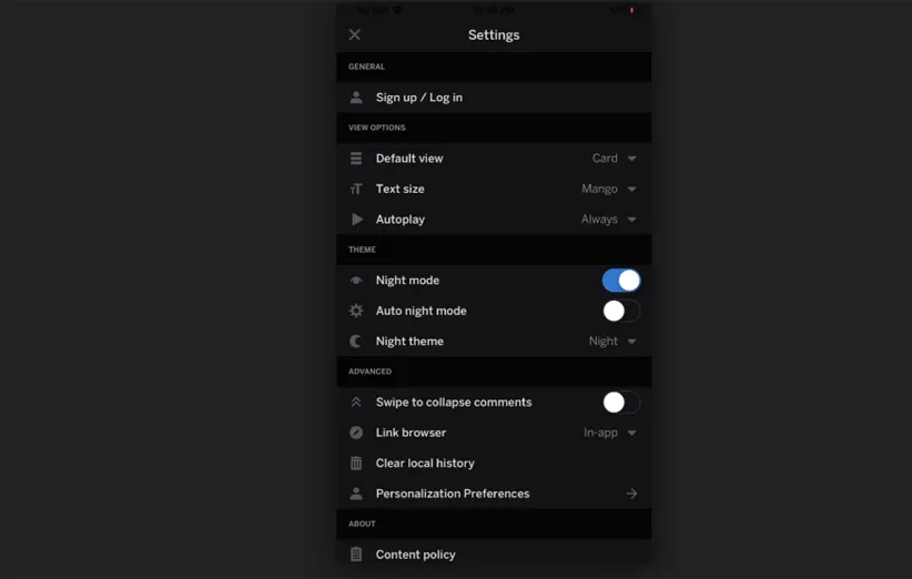 فعال سازی حالت دارک مود