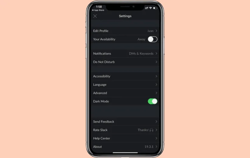 فعال سازی حالت دارک مود