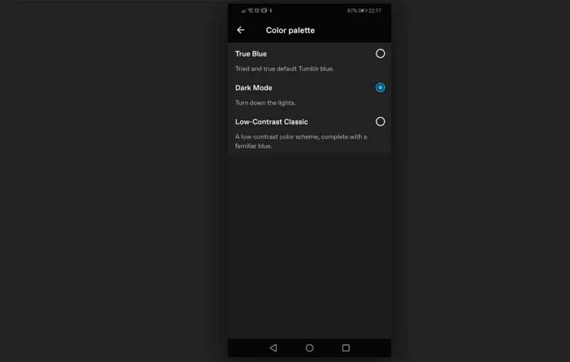 فعال سازی حالت دارک مود