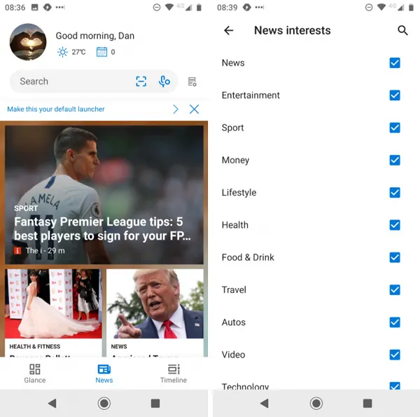 لانچر مایکروسافت