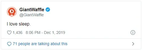 توییت Giant Waffle