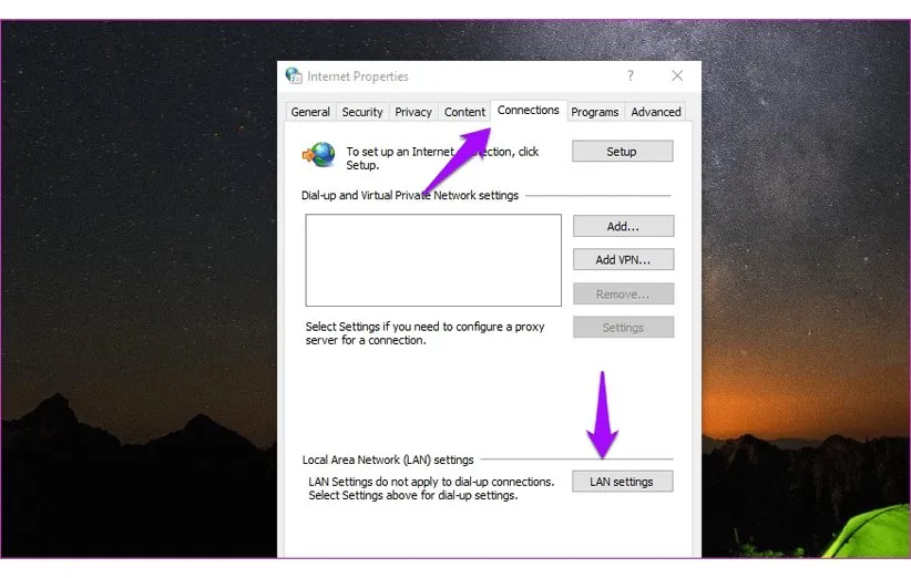 اتصال به اینترنت