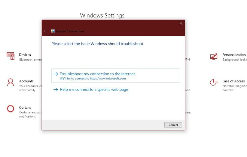 اتصال به اینترنت