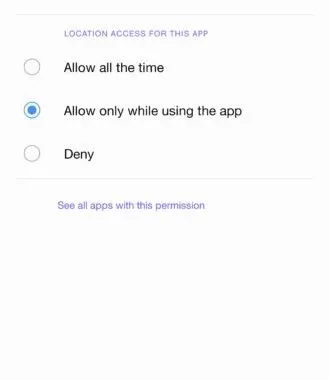 location permissions