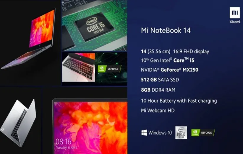 لپ تاپ شیائومی می نوت بوک 14