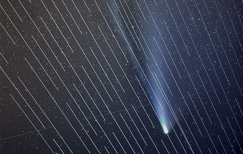 دنباله دار نئووایز و رد ماهواره‌های استارلینک