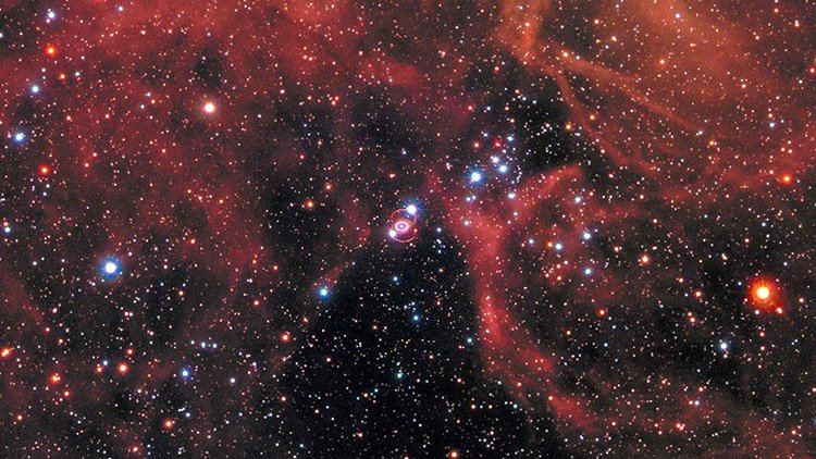 نمایی تلسکوپی از ابرنواختر 1987A