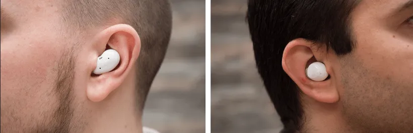 قرارگیری گلکسی بادز لایو و گلکسی بادز پلاس در گوش