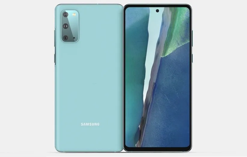 نمای پشت و جلوی گوشی سامسونگ گلکسی اس 20 فن ادیشن سبز