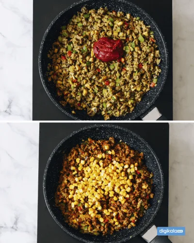 اضافه کردن رب و ذرت به مایه پیراشکی