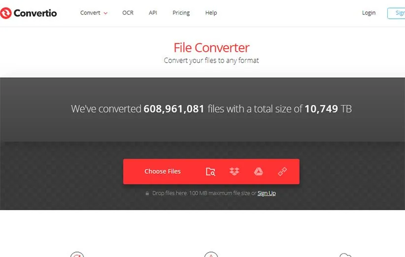 نمایی از سایت کانورتیو