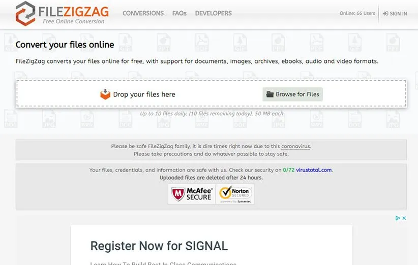 نمایی از سایت فایل زیگ زاگ