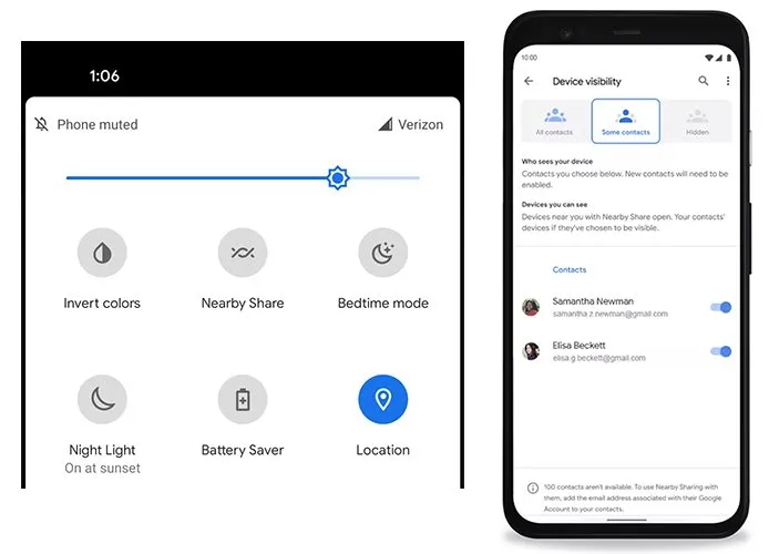 آیکون قابلیت Nearby Share در اندروید