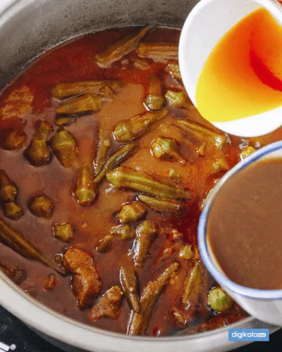 خورشت بامیه جا افتاده