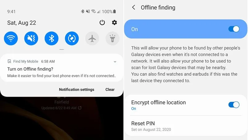 قابلیت find my mobile به صورت آفلاین در تلفن همراه گمشده