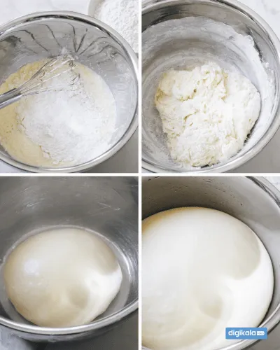 عمل آوردن خمیر پیراشکی