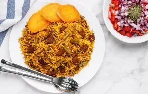 طرز تهیه لوبیا پلو مجلسی